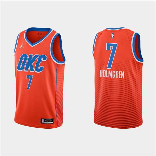 Oklahoma City Thunder #7 Chet Holmgren Orange Stitched Basketball Jersey Dzhi,We sell and wholesale Oklahoma City Thunder #7 Chet Holmgren Orange Stitched Basketball Jersey Dzhi on line form chian!